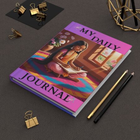 my daily journal – purple lotus edition | hardcover notebook for writing & reflection