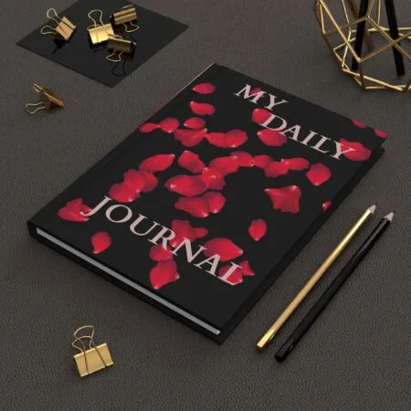 my daily journal – rose petals signature edition | premium hardcover notebook for writing & reflection