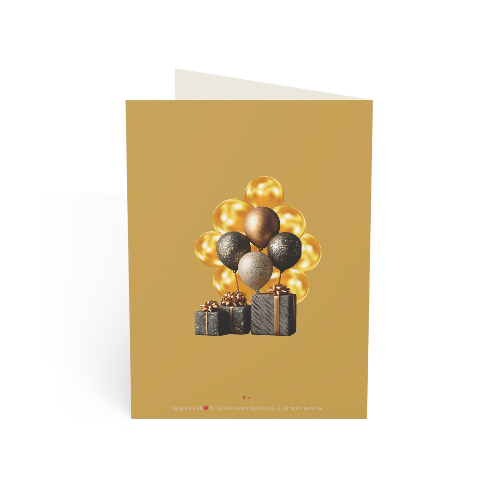 Classic Gold Holiday Greeting Card | Christmas & New Year Standard Edition - Image 3