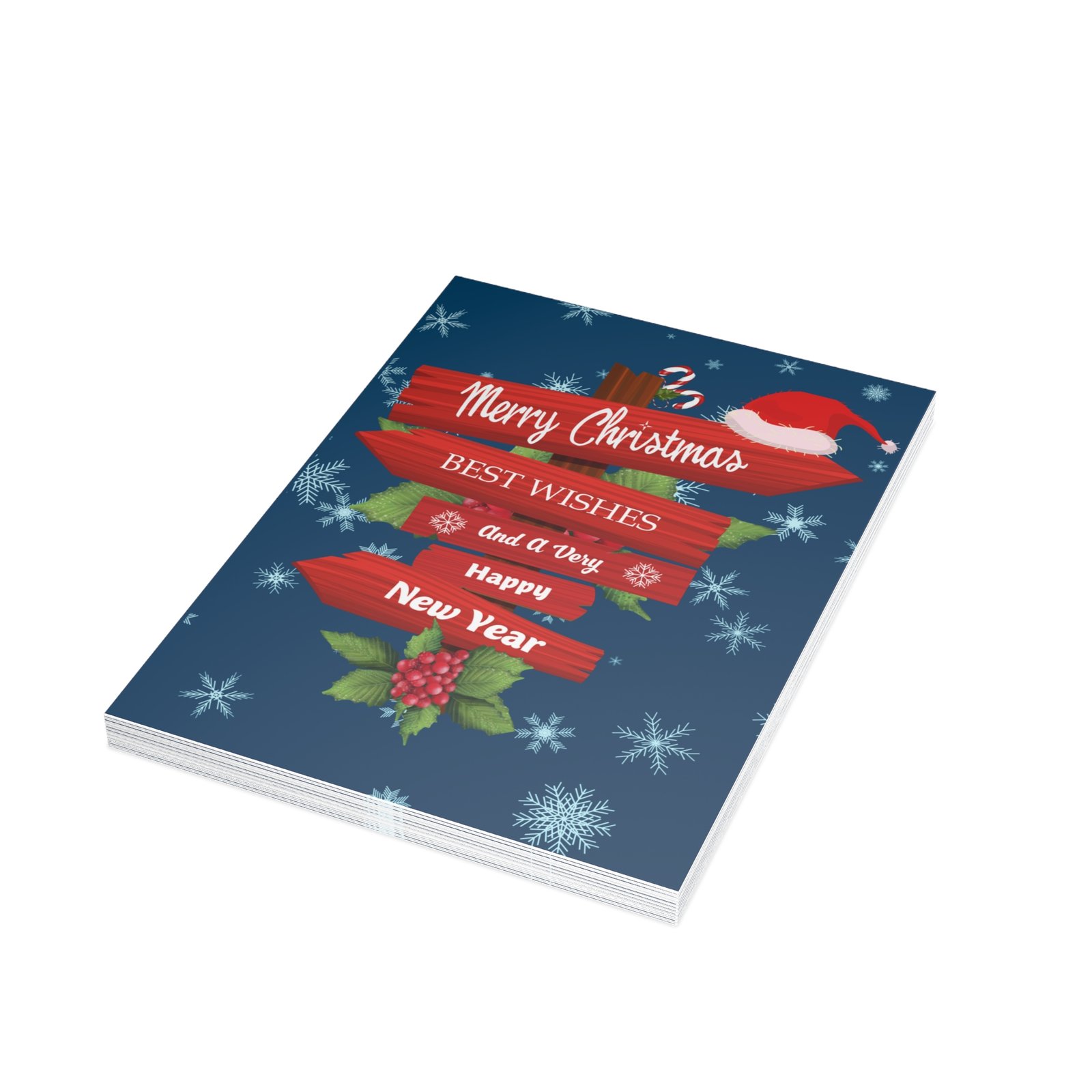 Midnight Blue Reindeer Magic Holiday Greeting Card | Christmas & New Year Edition - Image 7