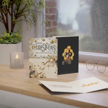 Midnight Black Holiday Greeting Card | Christmas & New Year Standard Edition