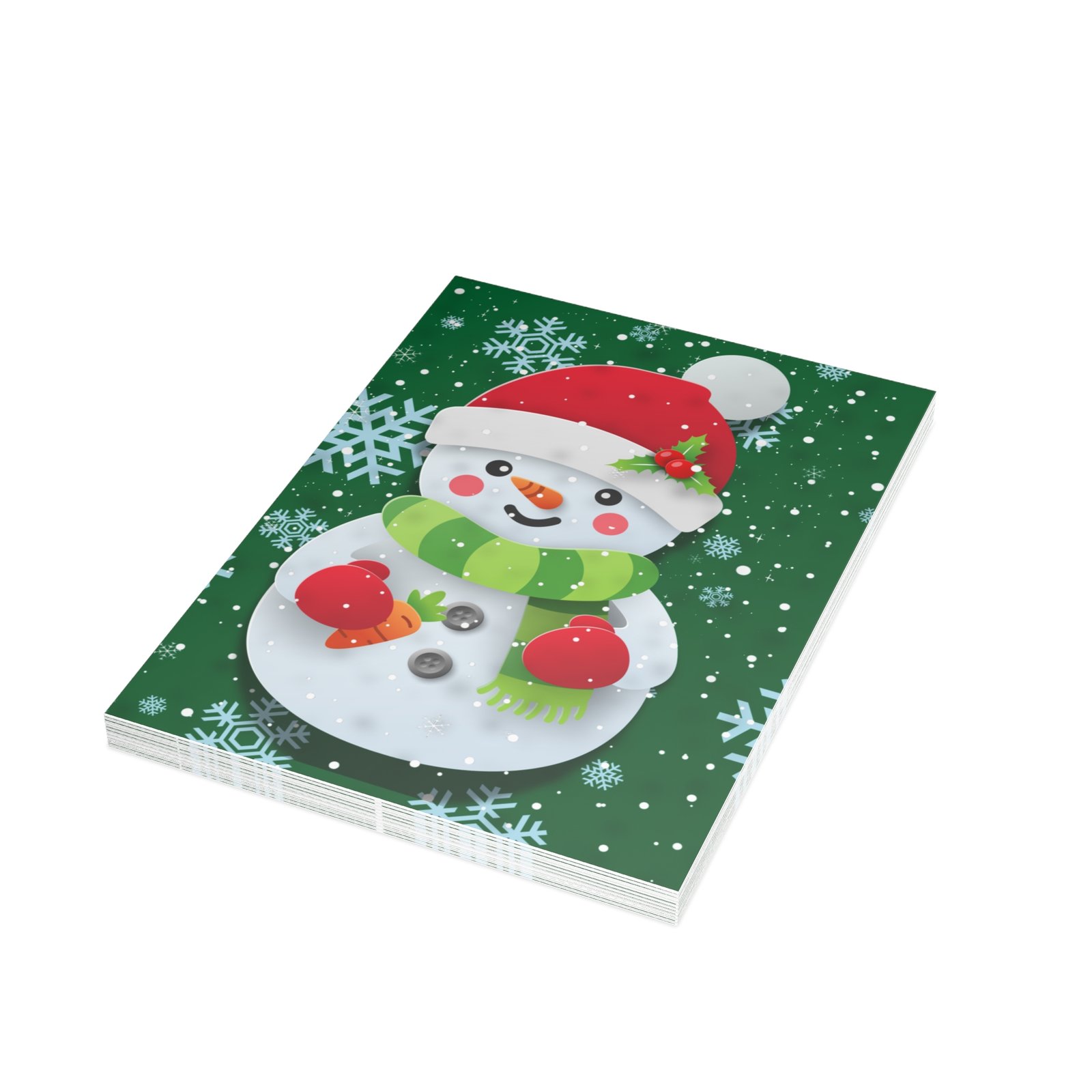 Evergreen Snowman Holiday Greeting Card | Christmas & New Year Standard Edition - Image 6