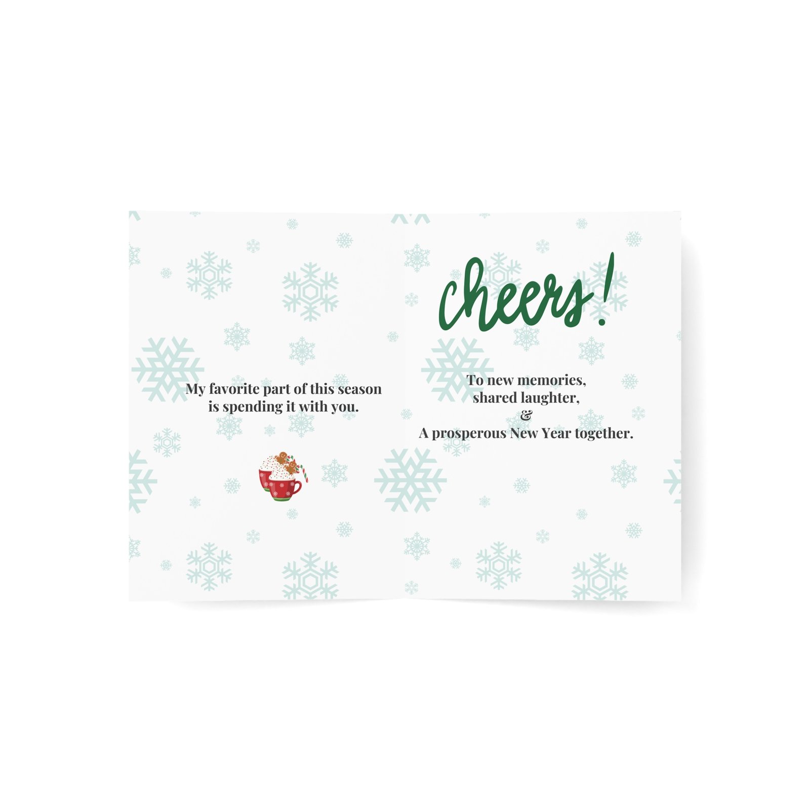 Evergreen Snowman Holiday Greeting Card | Christmas & New Year Standard Edition - Image 2