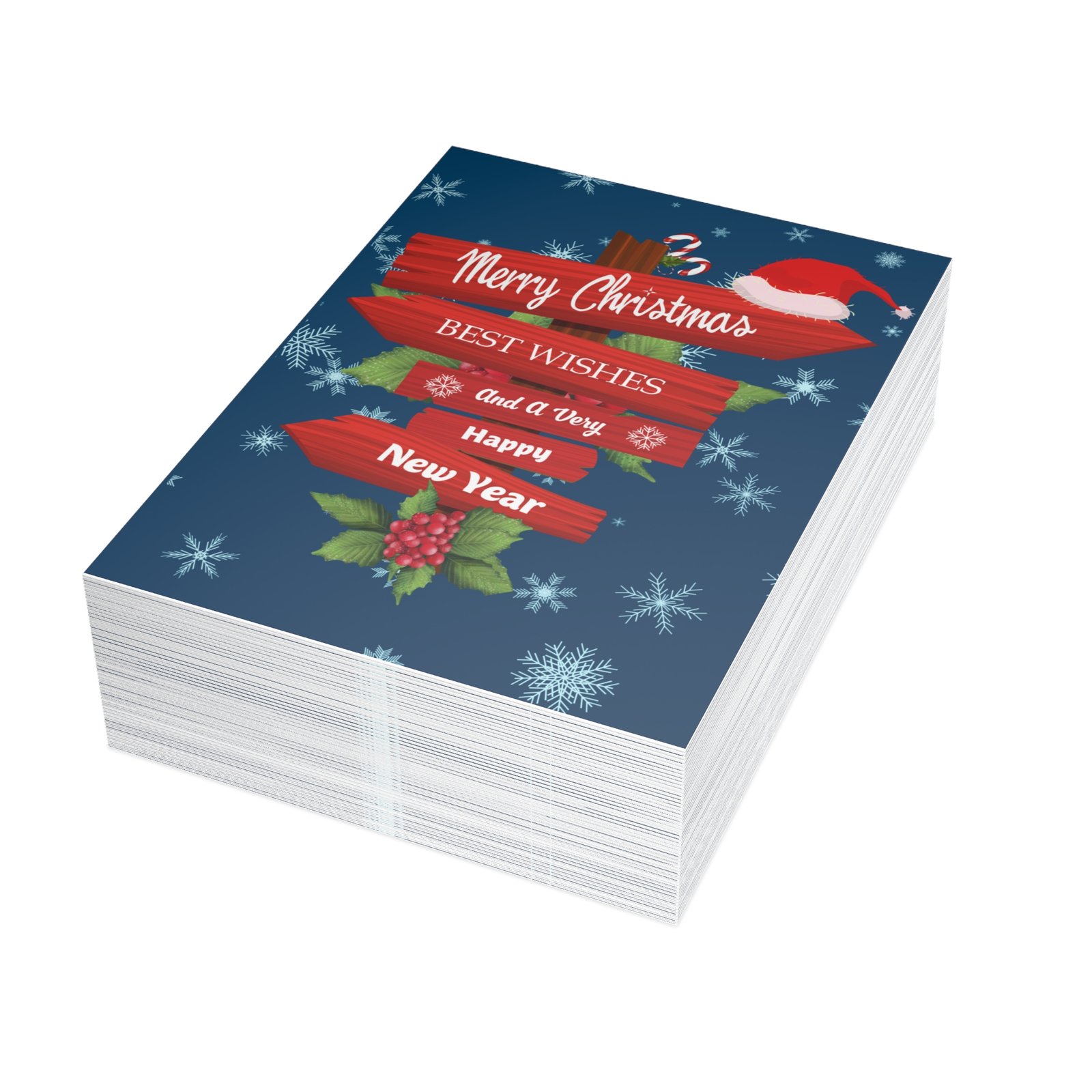 Midnight Blue Reindeer Magic Holiday Greeting Card | Christmas & New Year Edition - Image 11