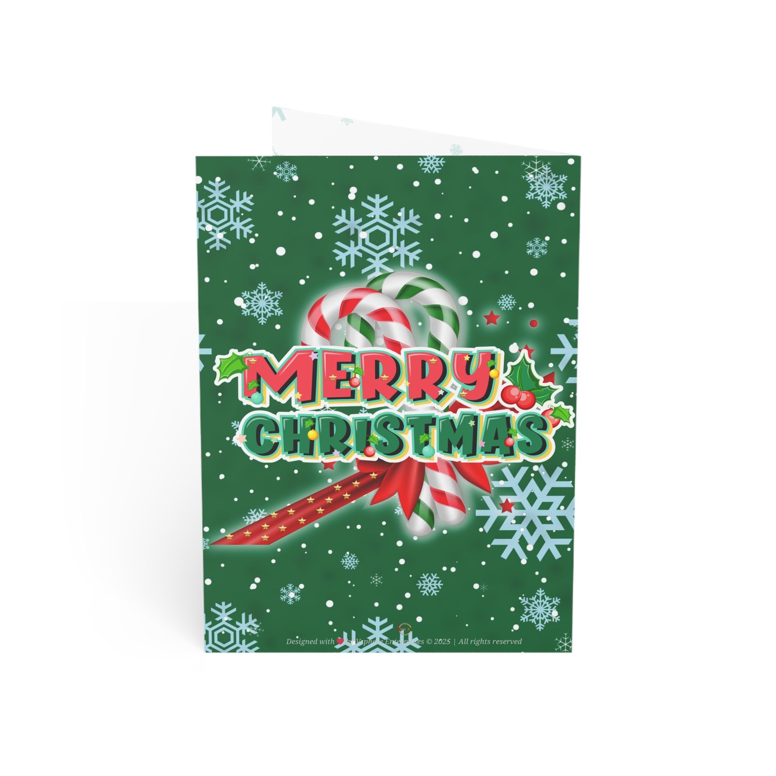 Evergreen Snowman Holiday Greeting Card | Christmas & New Year Standard Edition - Image 4