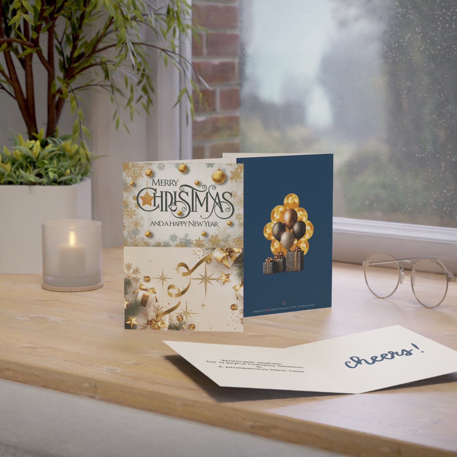 Royal Blue Holiday Greeting Card | Christmas & New Year Edition