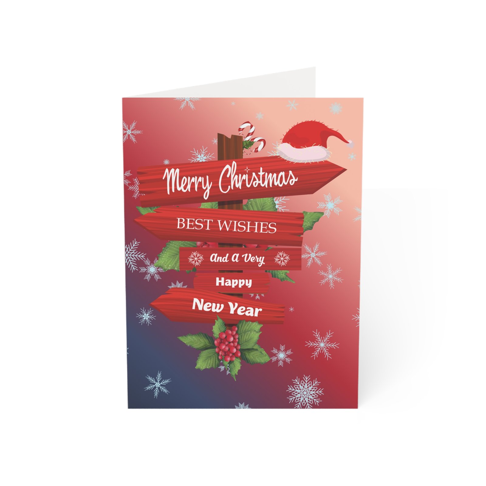 Gradient Night Sky Reindeer Magic Holiday Greeting Card | Christmas & New Year Edition - Image 2