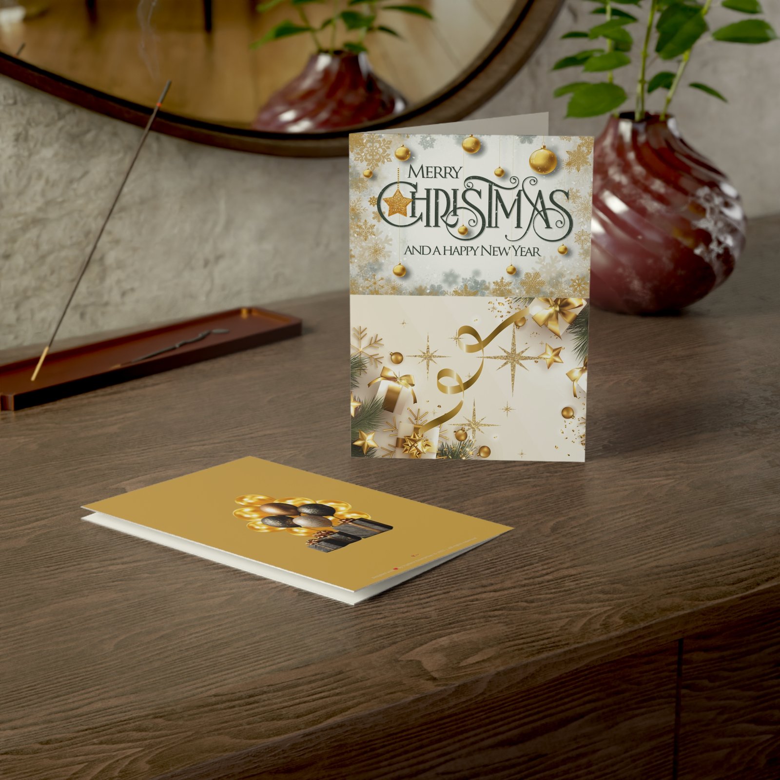 Classic Gold Holiday Greeting Card | Christmas & New Year Standard Edition - Image 13