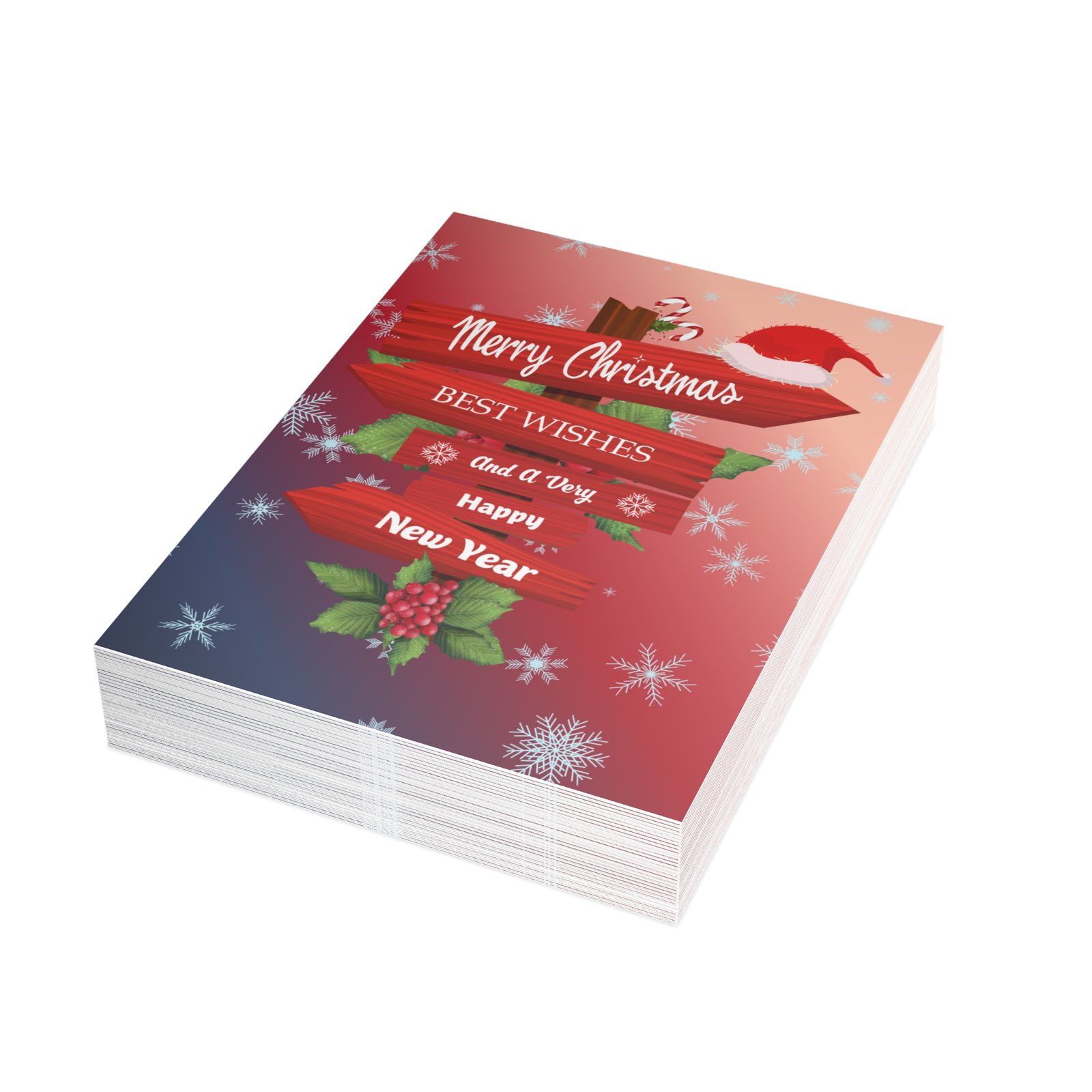 Gradient Night Sky Reindeer Magic Holiday Greeting Card | Christmas & New Year Edition - Image 9