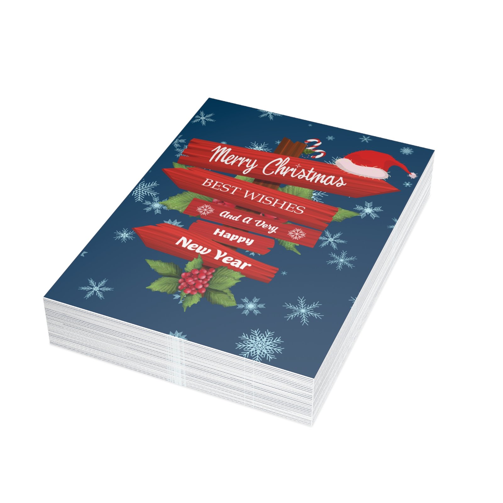 Midnight Blue Reindeer Magic Holiday Greeting Card | Christmas & New Year Edition - Image 9