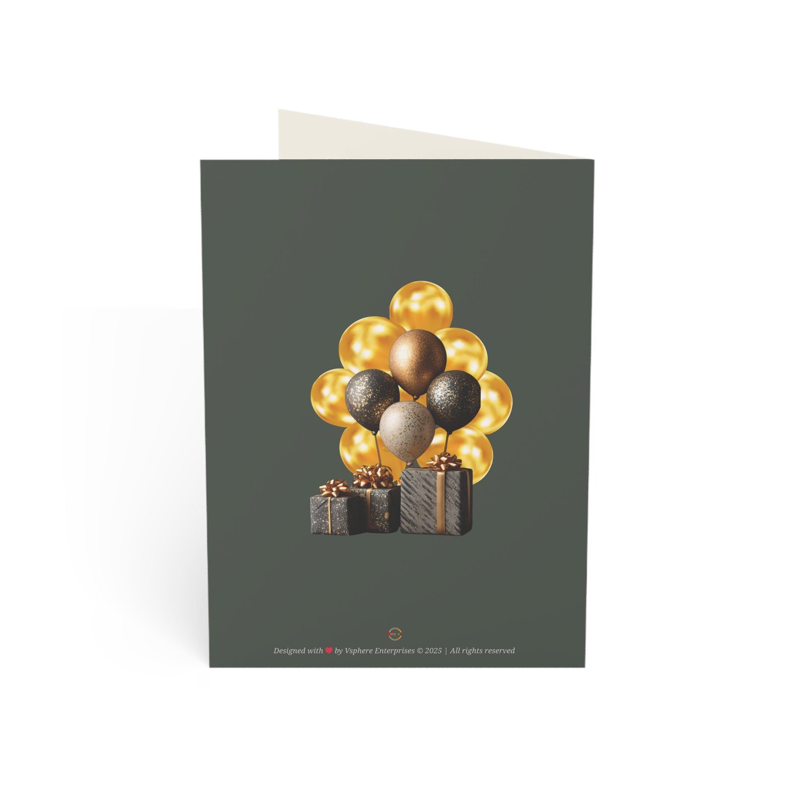 Classic Forest Green Holiday Greeting Card | Christmas & New Year Edition - Image 3