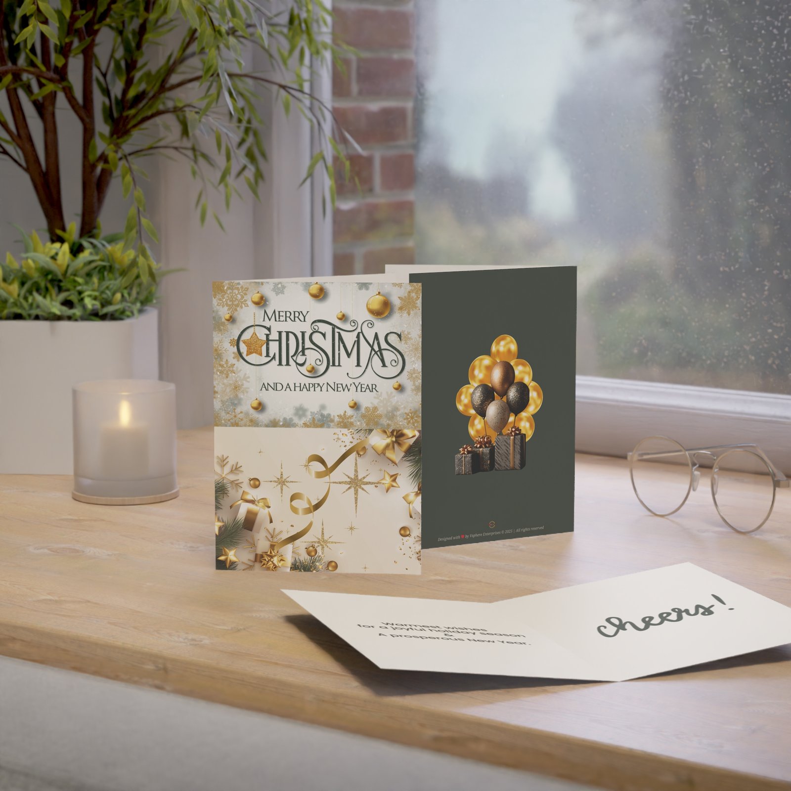 Classic Forest Green Holiday Greeting Card | Christmas & New Year Edition