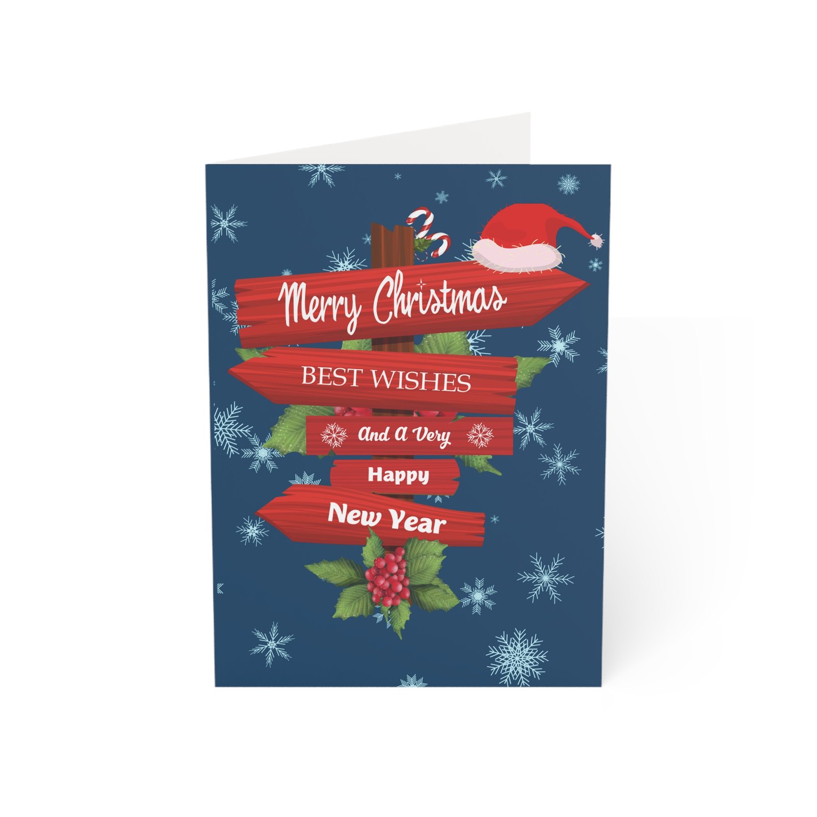 Midnight Blue Reindeer Magic Holiday Greeting Card | Christmas & New Year Edition - Image 2